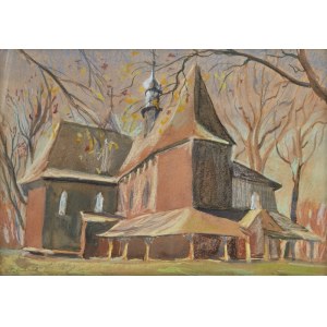 Tadeusz KUCIK (1902-1962), Widok na stary kościół w Skrzyszowie