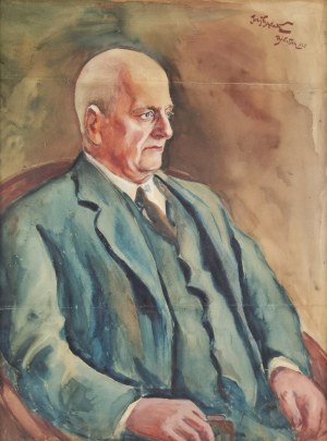 Józef GĄDEK, XX w., Portret mężczyzny z książką, 1925