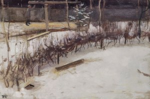 Wojciech WEISS (1875-1950), Przedwiośnie w Podgórzu [Składy solne w Płaszowie zimą], 1897