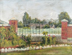 Tadeusz OKOŃ (1872-1957), Widok z ogrodu