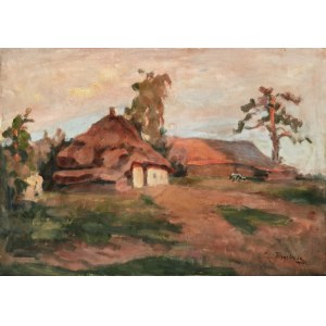 S. PUDOWKIN, XX w., Pejzaż wiejski