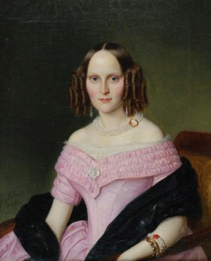 Juliusz SCHOPPE (1795-1868), Portret młodej kobiety, 1842