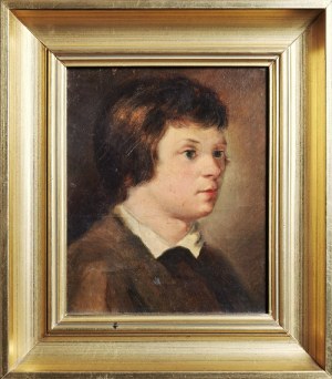 Maria CUKROWICZÓWNA (?-1899) według François MAROT (1666-1719), Portret chłopca z białym kołnierzykiem, 1865