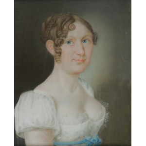 Artysta nieokreślony - niemiecki?, XVIII w., Portret młodej kobiety