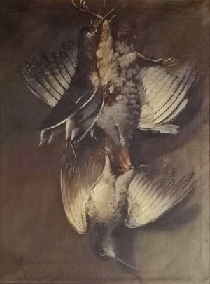 Max Otto BEYER - BEIJER (1863-1902), Martwa natura z ptakami