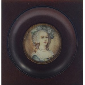 LORY, XIX w., Portret Antoinette - miniatura