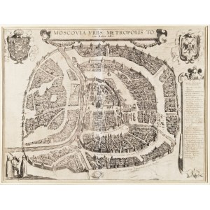 Georg BRAUN (1541-1620), Frans HOGENBERG (1535-1590), Plan Miasta Moskwy z okresu okupacji Kremla przez Wojska Polskie