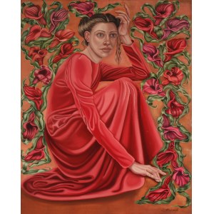 Dorota Kuźnik ( 1975 ), Czerwona sukienka , 2021