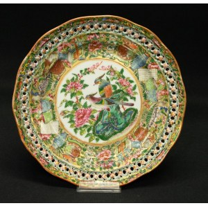 Carl Tielsch, talerz z dekoracją chinoiserie XIX w.