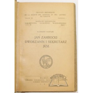 HARTLEB Kazimierz, Jan Zambocki dworzanin i sekretarz JKM.