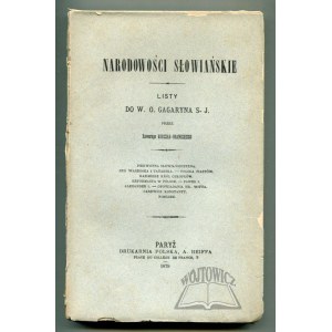 KORCZAK - Branicki Xawery, Narodowości Słowiańskie. Listy do W. O. Gagaryna S. J.