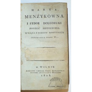 LAFONTAINE August Heinrich Julius, Marya Menżykówna i Fedor Dołgoruki.