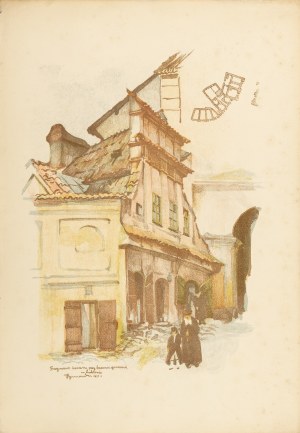 Gumowski Jan Kanty (1883-1946), Fragment bazaru przy Bramie Grodzkiej, 1918