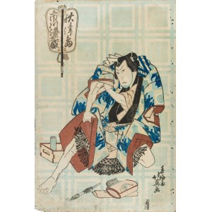 Hokuei Shunbaisai (czyny w latach: 1830 – 1836), Aktor Kabuki Ichikawa Ebizo as Akitshima, około 1830