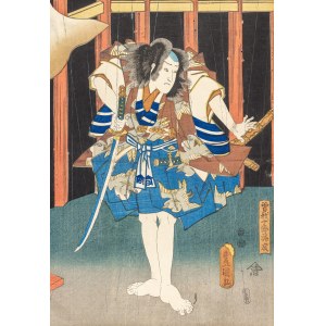 Utagawa Kunisada (1786-1865), Scena 5 z cyklu Chushingura, ok. 1850