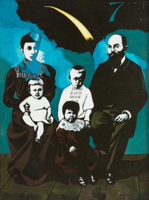 Antoni Fałat (ur. 1942 Warszawa), Portret rodzinny, 1987
