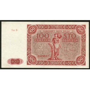 100 złotych 1947 - D - duża litera