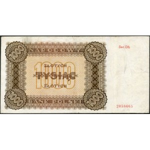 1000 złotych 1945 Ser. Dh