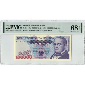 100.000 złotych 1993 - AE - PMG 68