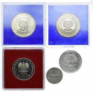 Zestaw monet PRL, II RP (5szt.)