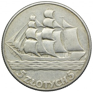 5 złotych 1936, Żaglowiec