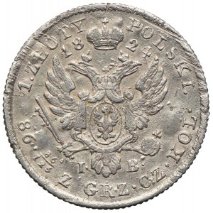 Królestwo Polskie, Aleksander I, 1 złoty 1824 IB, Warszawa