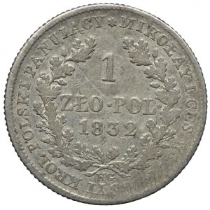 Królestwo Polskie, Aleksander I, 1 złoty 1832 KG, Warszawa