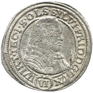 Śląsk, księstwo oleśnickie, Sylwiusz Fryderyk, 6 krajcarów 1674 SP, Oleśnica