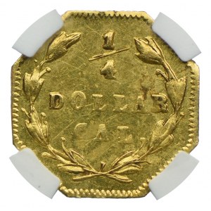 USA, 1/4 dolara 1870 G, Kalifornia, NGC AU58