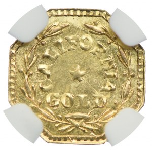USA, Gold Token 1858, Kalifornia, NGC MS63PL (prooflike)