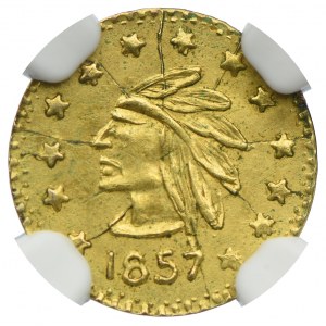 USA, Gold Token 1857, Kalifornia, NGC MS62