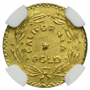 USA, Gold Token 1857, Kalifornia, NGC MS62