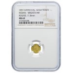 USA, Gold Token 1857, Kalifornia, NGC MS62