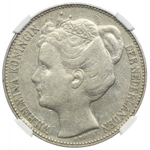 Holandia, 2 1/2 guldena 1898, napis - P. PANDER - NGC XF45