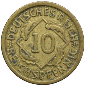 Niemcy, 10 fenigów 1934 E, Muldenhütten