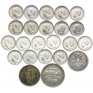 Holandia, USA, Rosja, Szwajcaria - zestaw monet (23szt.)
