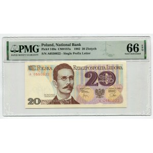 20 złotych 1982 - A - PMG 66 EPQ