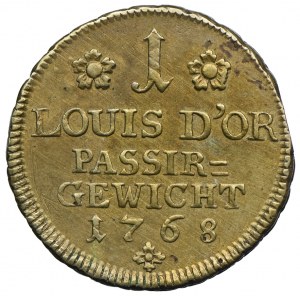Niemcy, odważnik monetarny, 1 louis d'or 1768