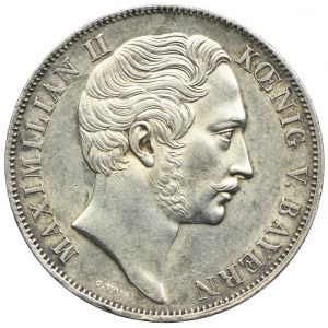 Niemcy, Bawaria, Maksymilian II, talar 1855, Monachium