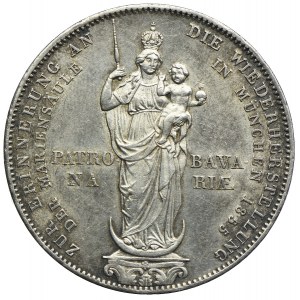 Niemcy, Bawaria, Maksymilian II, talar 1855, Monachium