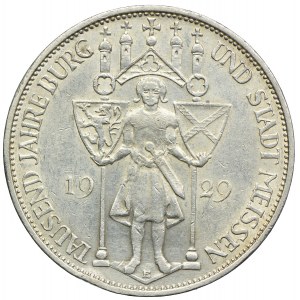 Niemcy, Republika Weimarska, 3 marki 1929, 1000 - lecie Miśni