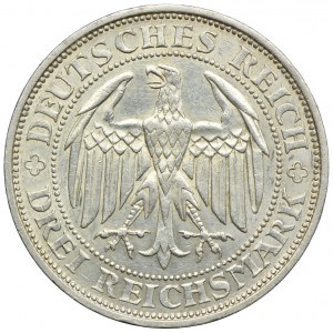 Niemcy, Republika Weimarska, 3 marki 1929, 1000 - lecie Miśni