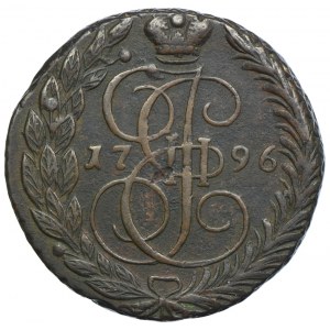 Rosja, Katarzyna II, 5 kopiejek 1796 EM, Jekaterinburg