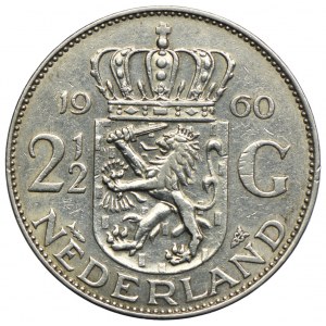 Holandia, 2 1/2 guldena 1960