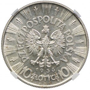 10 złotych 1936, Józef Piłsudski, NGC MS60