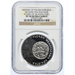 20 złotych 2015, floren Władysława Łokietka, NGC PF70