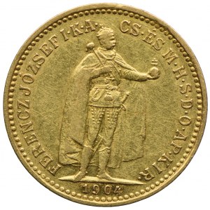 Węgry, Franciszek Józef I, 10 koron 1904 KB, Kremnica