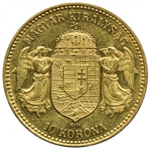 Węgry, Franciszek Józef I, 10 koron 1909 KB, Kremnica