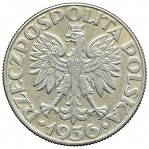 5 złotych 1936, Żaglowiec