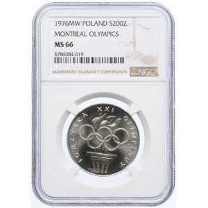200 złotych 1976, Igrzyska XXI Olimpiady, NGC MS66